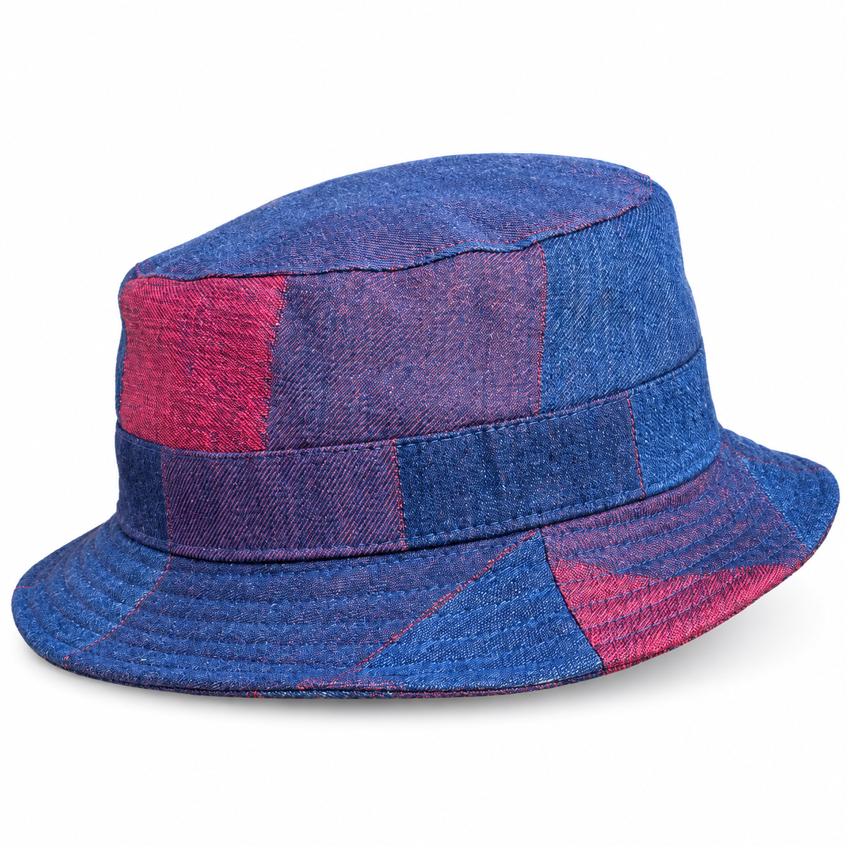 "Italian Plaid Denim" Bucket Hat