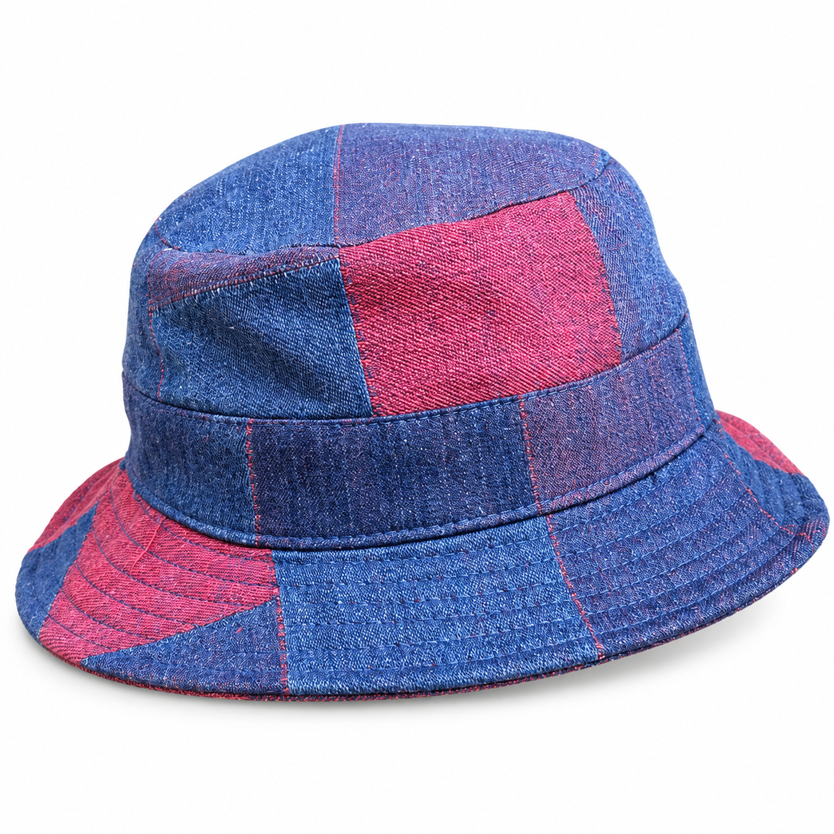 "Italian Plaid Denim" Bucket Hat