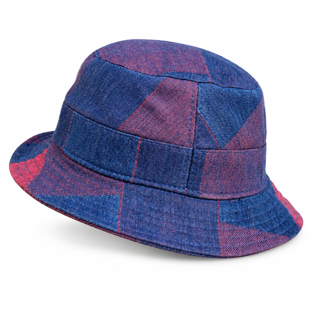 "Italian Plaid Denim" Bucket Hat