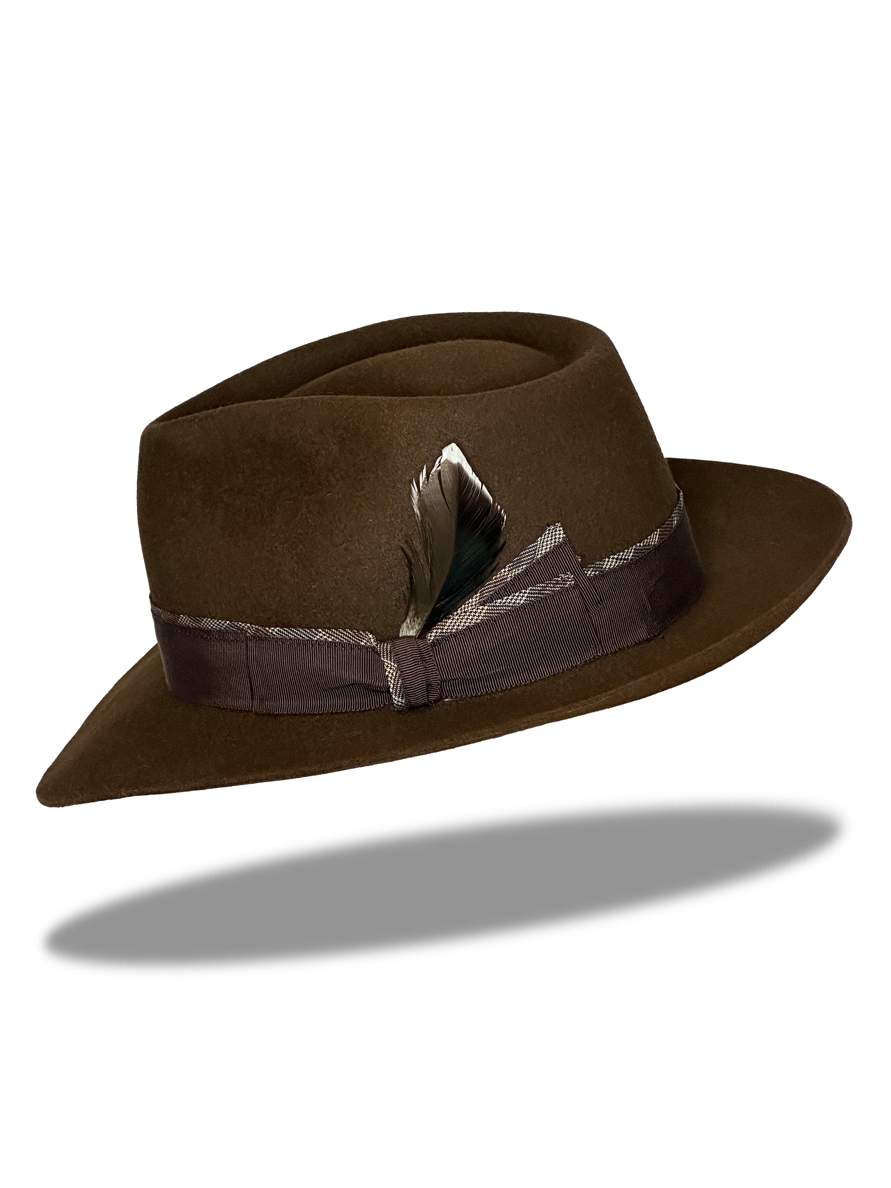 "The Damier" Fur Felt Hat