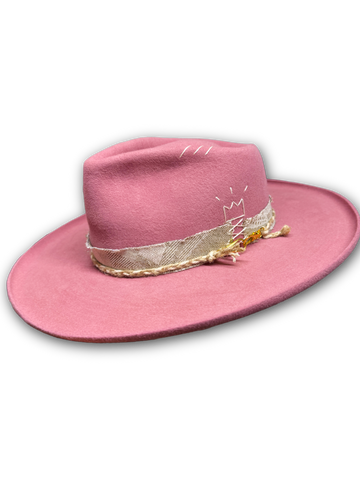 "Rustic Rose" Felt Hat