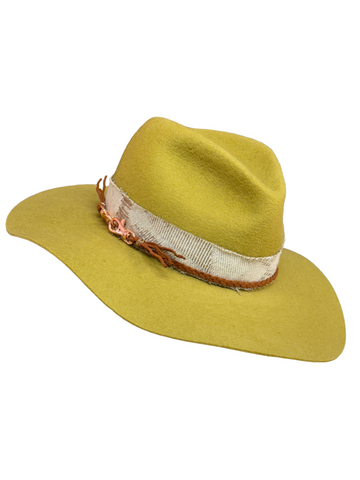 "Chartreuse Countryside" Felt Hat