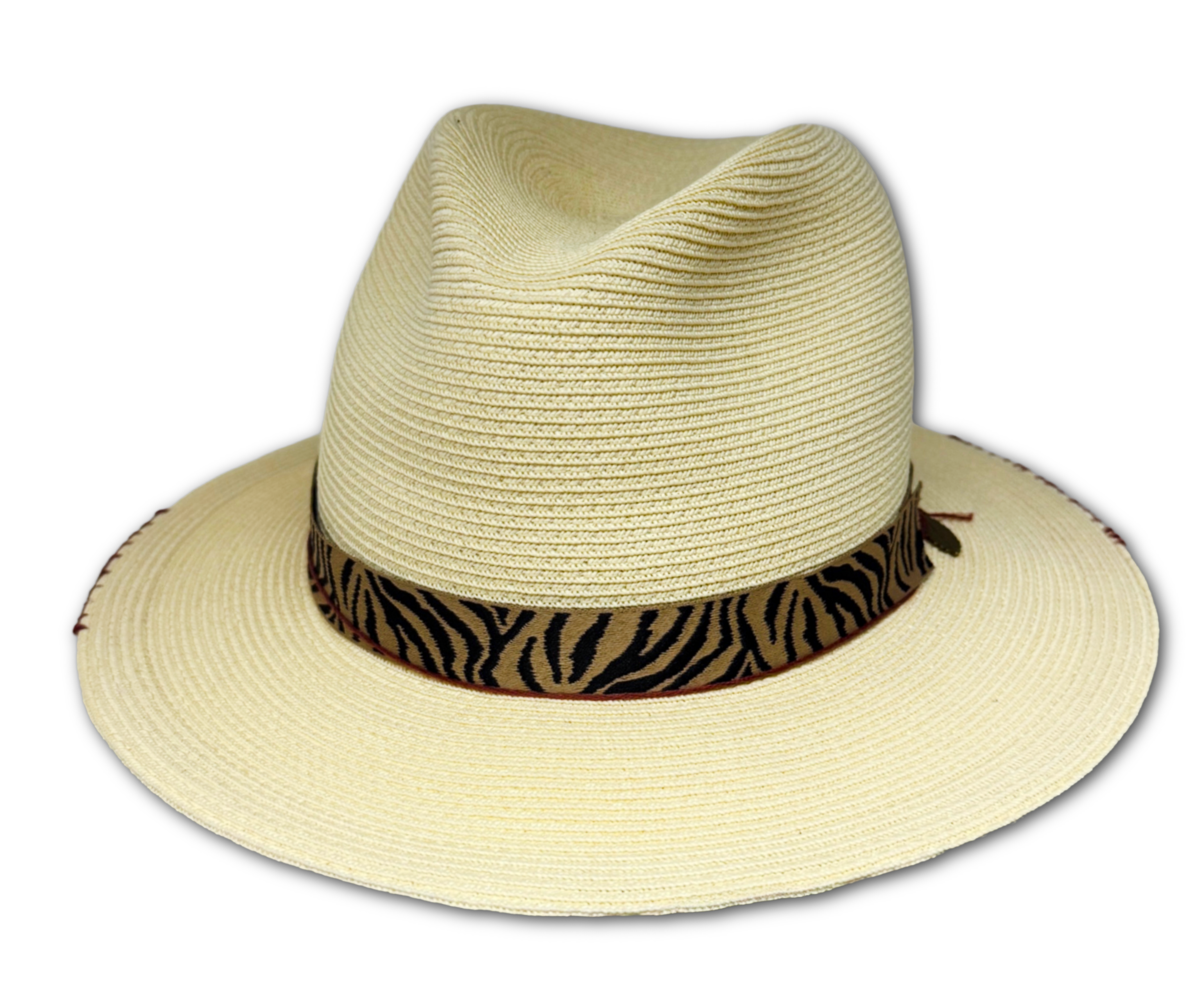 "Tiger Stripes Crushable" Straw Hat