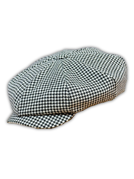 "Houndstooth Big Apple" Flat Cap