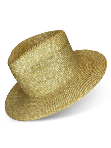 "Milan Straw" Teardrop Crown Hat