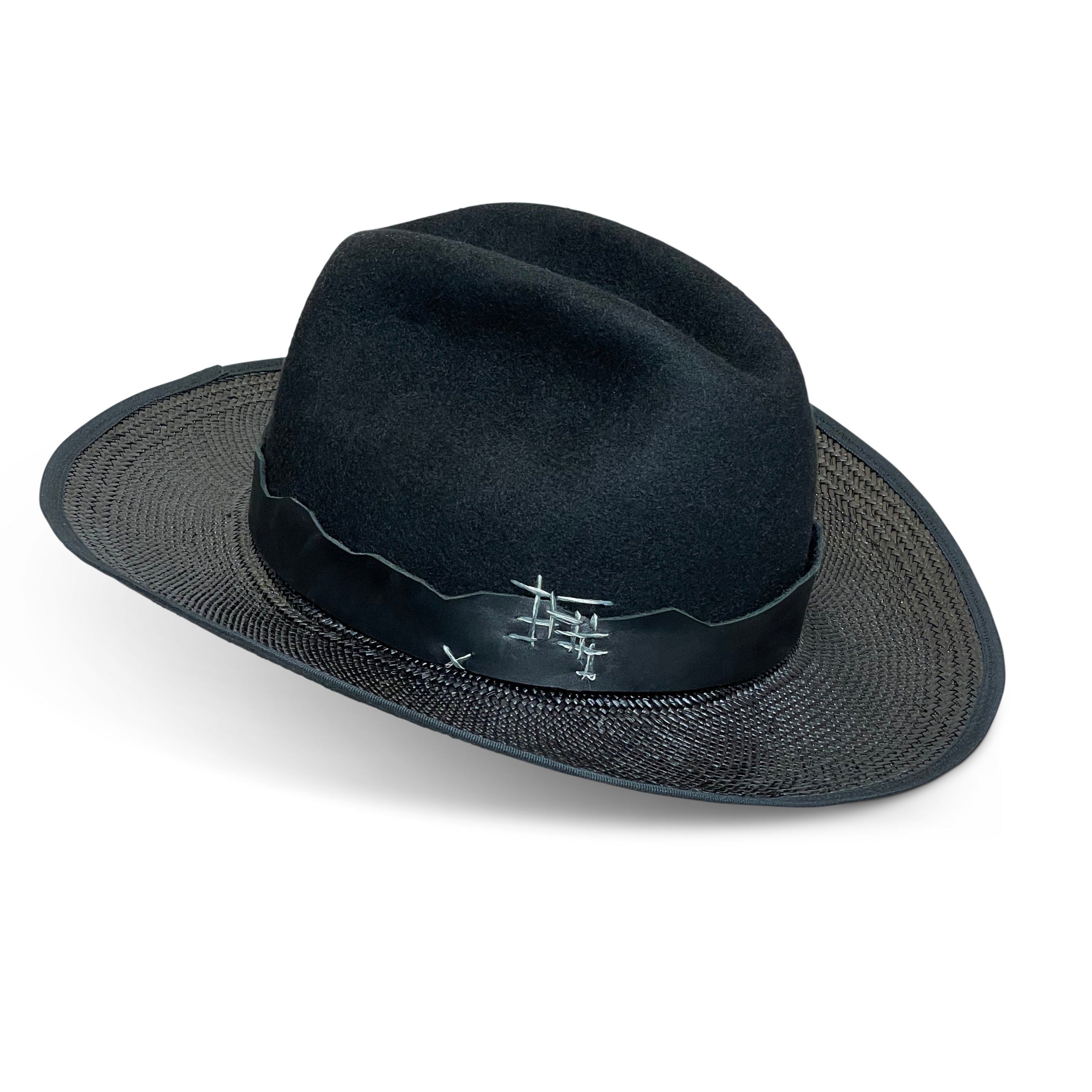 "Ex Machina" Straw and Felt Hat